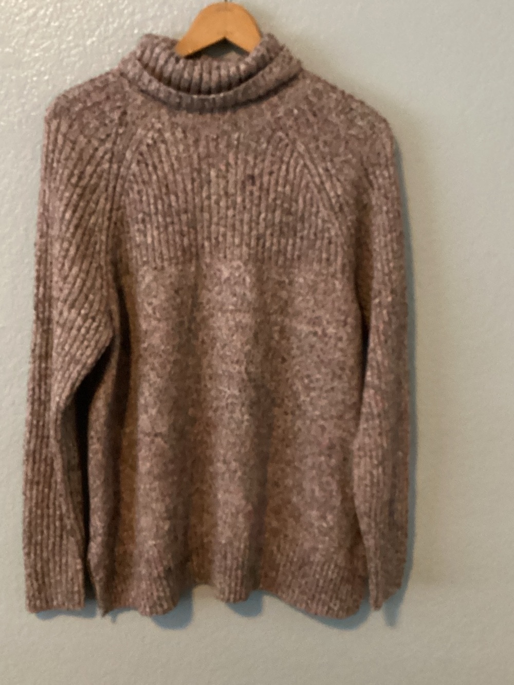 J. Jill Heathered Taupe Cowl-Neck Sweater NWT